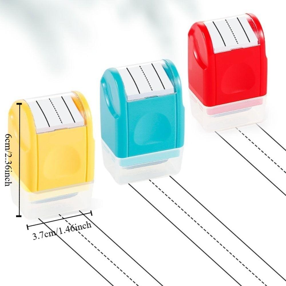 Efektivní razítko s čárkovanými linkami pro ruční psaní Plastové samobarvicí razítko Váleček na linky Rodiče