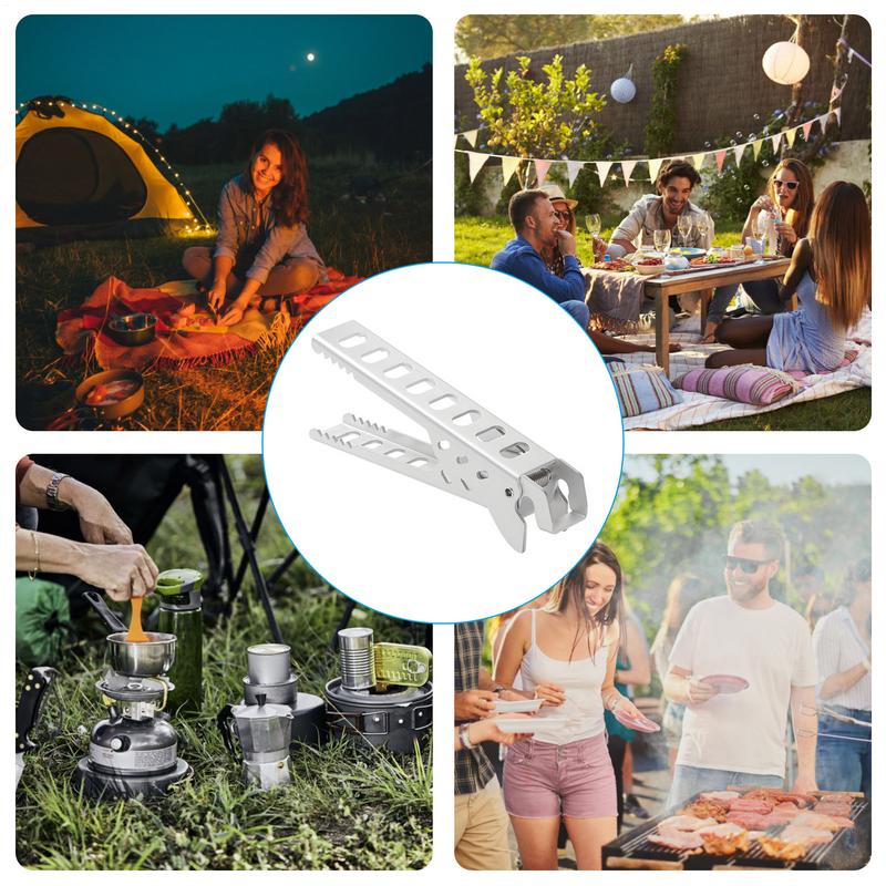 2 In 1Camping Anti-Scald Pot Pan Bowl Gripper Outdoor Hiking Cooking Picnic Barbecue Cookware Anti-hot Handle Holder Clip Clamp