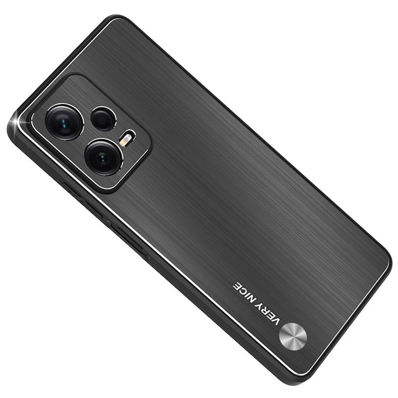 

Чехол для телефона Xiaomi Redmi Note 12 Pro 5G TPU Frame, задняя крышка из матового алюминиевого сплава Black