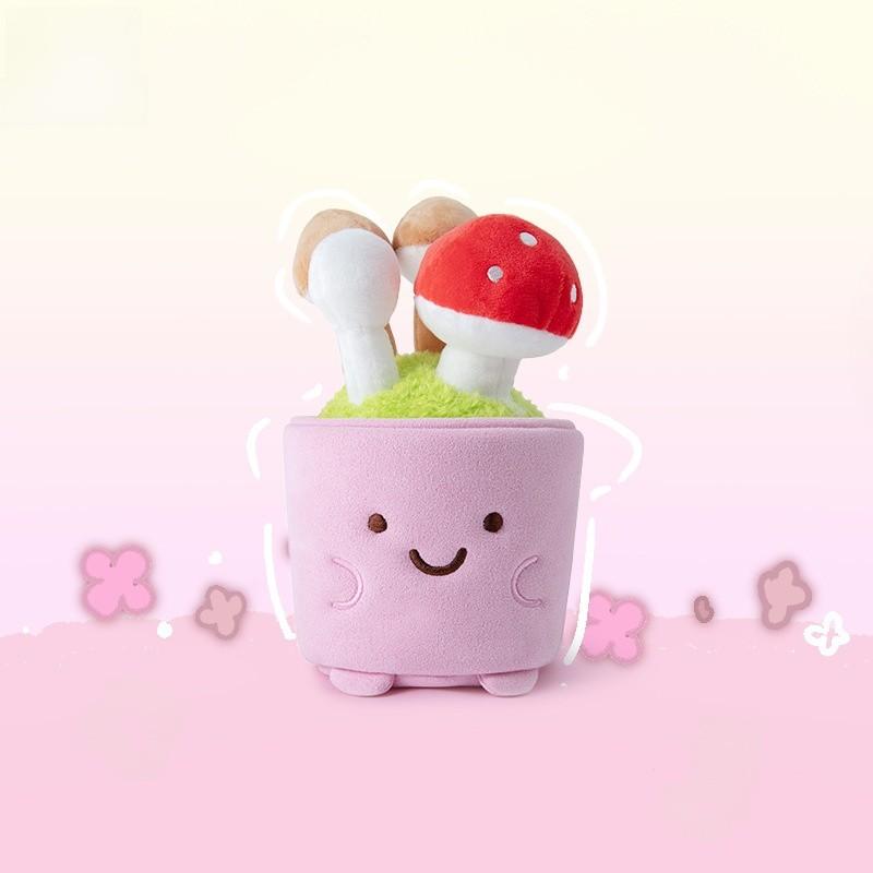 Aloe Mushroom Tulip Begonia Plant Pottery Design Plush Toy For Room Decor