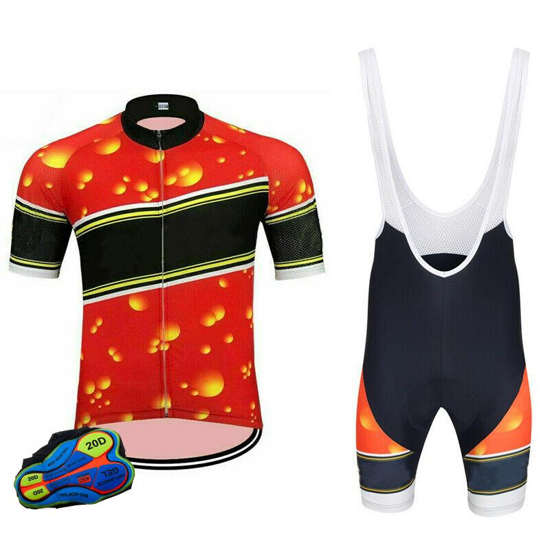 2026 Best Seller Summer Short Sleeve Cycling Suit Men's Top and Bottom Bib Shorts Kit Bike Jersey Set Cycling Clothing with Pocket