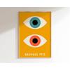 Mid Century Bauhaus Poster Geometric Wall Art Canvas Prints Living Room Bedroom Bright Colourful Artwork for Home Decor