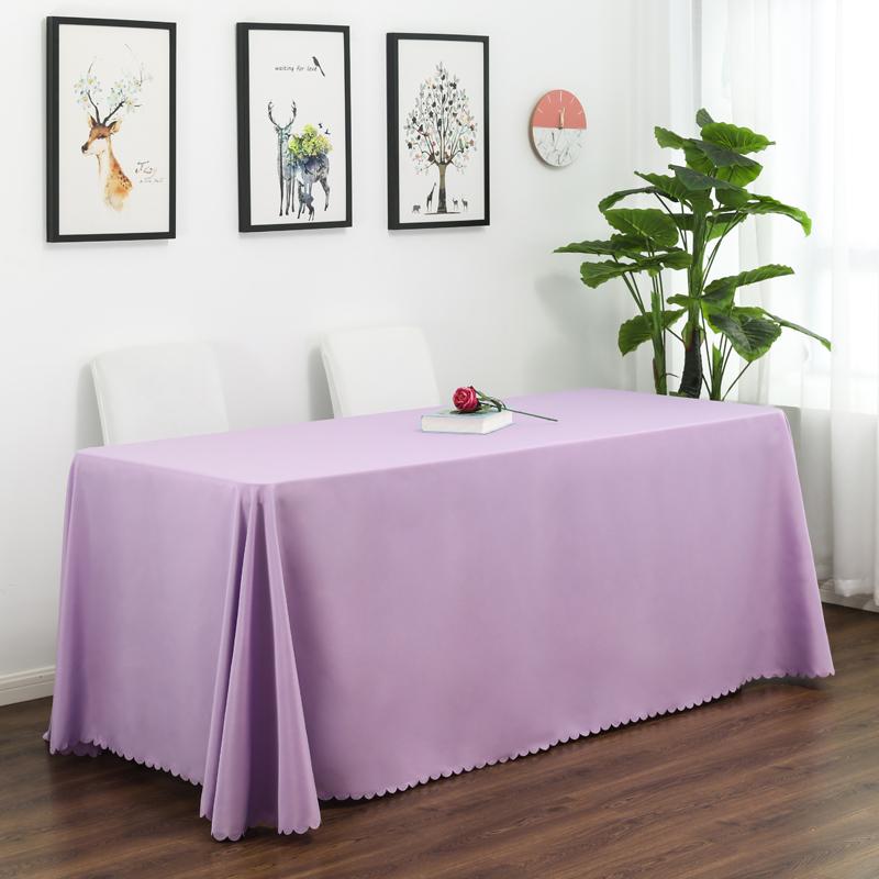 White Rectangle Polyester Tablecloth, Table Cloth Overlay for Birthday, Wedding, Banquet, Party Decoration, Dining Table Cover