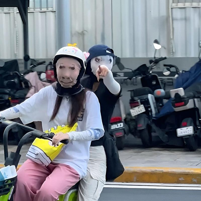 3D Lustige Vollgesichtsmaske Elastisches Netz Neuheit Vollgesichtsmaske Für Männer Frauen Cosplay Kopfbedeckung Simulation Sturmhaube Hut Kopfbedeckung