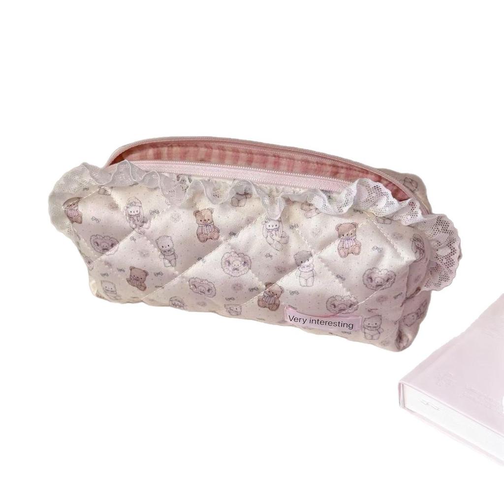 Handmade Cute Satin Pencil Case & Makeup Brush Holder
