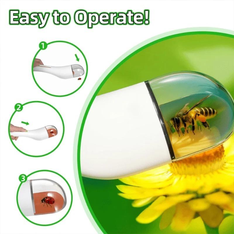 Portabil insecte Catcher Push tip transparent insecte observator tub prinderea instrument copil observare jucării pentru explorare în aer liber