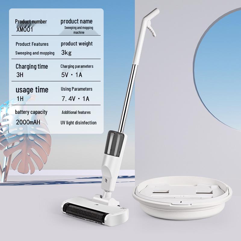 Handheld Wireless Silent Electric All-in-One Floor Scrubber & Vacuum Mop