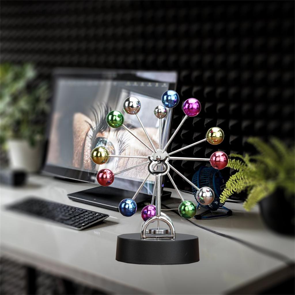 Creative Rotating Ferris Wheel Perpetual Motion Apparatus Simple Newton Pendulum Ball Physical Magnetic Balance Wobbler Gifts