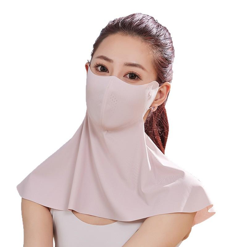 UV Protection Breathable Mask with Eye Corner Coverage - Spring/Summer Fashionable Solid Color
