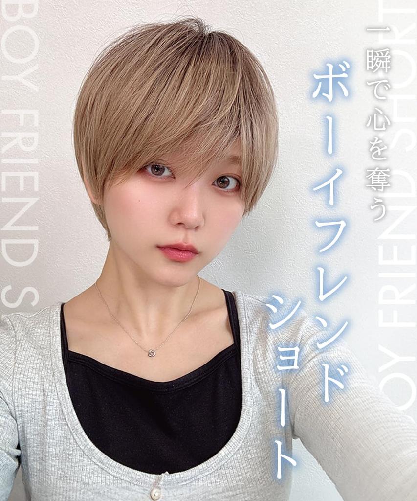 AQUADOLL Short Full Wig, Pudding Style, Black/Silver Hair, Boyish Style, Short Hair, One Size Fits Most, Medium, ABG. Ash Beige, wg316-M-ABG