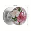 1pc Vintage Floral Cabinet Knobs - Elegant Pink Floral Door Handles, Easy Screw-On Installation for Cabinets, Drawers, Closets