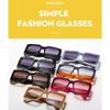 Women's sunglasses, men's and women's fashion square large-frame sunglasses