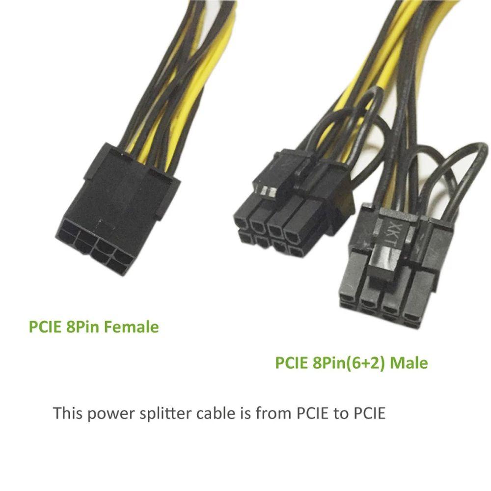 Power Cable EPS CPU 8Pin To Dual 8Pin GPU Splitter Cable Graphics Card Cable 8Pin To Dual 6+2pin