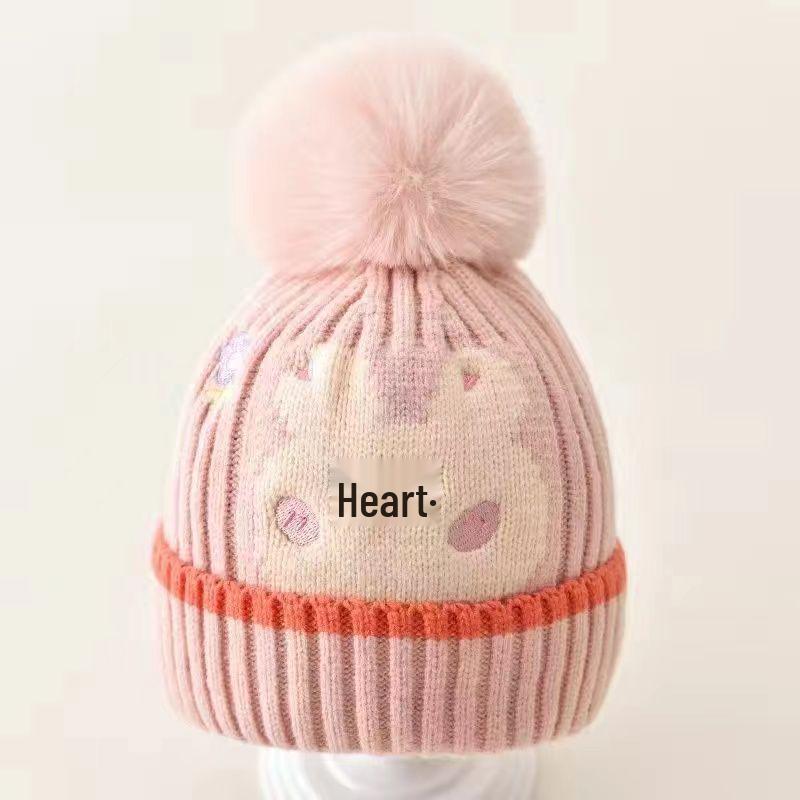 Kinder Cartoon Strick Wollmütze - Niedlicher Winterstil mit warmem Ohrenschutz für Jungen und Mädchen