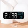 Multi-function Led Alarm Clock 24 Hour Display Temperature Date Adjustable Brightness Desktop Alarm Clock Voice Control Function