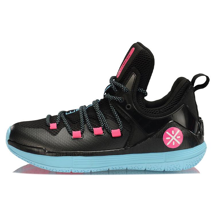 

New LINING The Sixth Man 2019 Basketball Shoes Men s Low top Black/Blue/Pink ABAP017-5 39.5