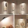 1/2PCS Wall Picture Light, Remote Control LED Painting Light, Three Color Temperature Adjustable and Timer Painting Light