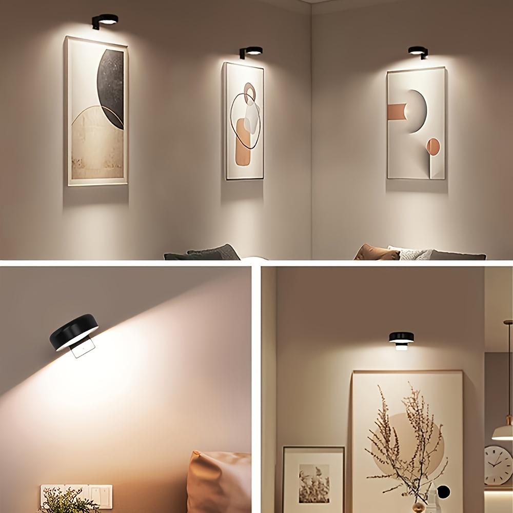 1/2PCS Wall Picture Light, Remote Control LED Painting Light, Three Color Temperature Adjustable and Timer Painting Light