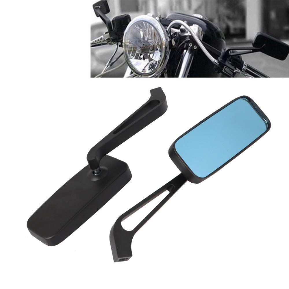 Aluminum Square Blue Anti-Glare Motorcycle Rearview Mirror