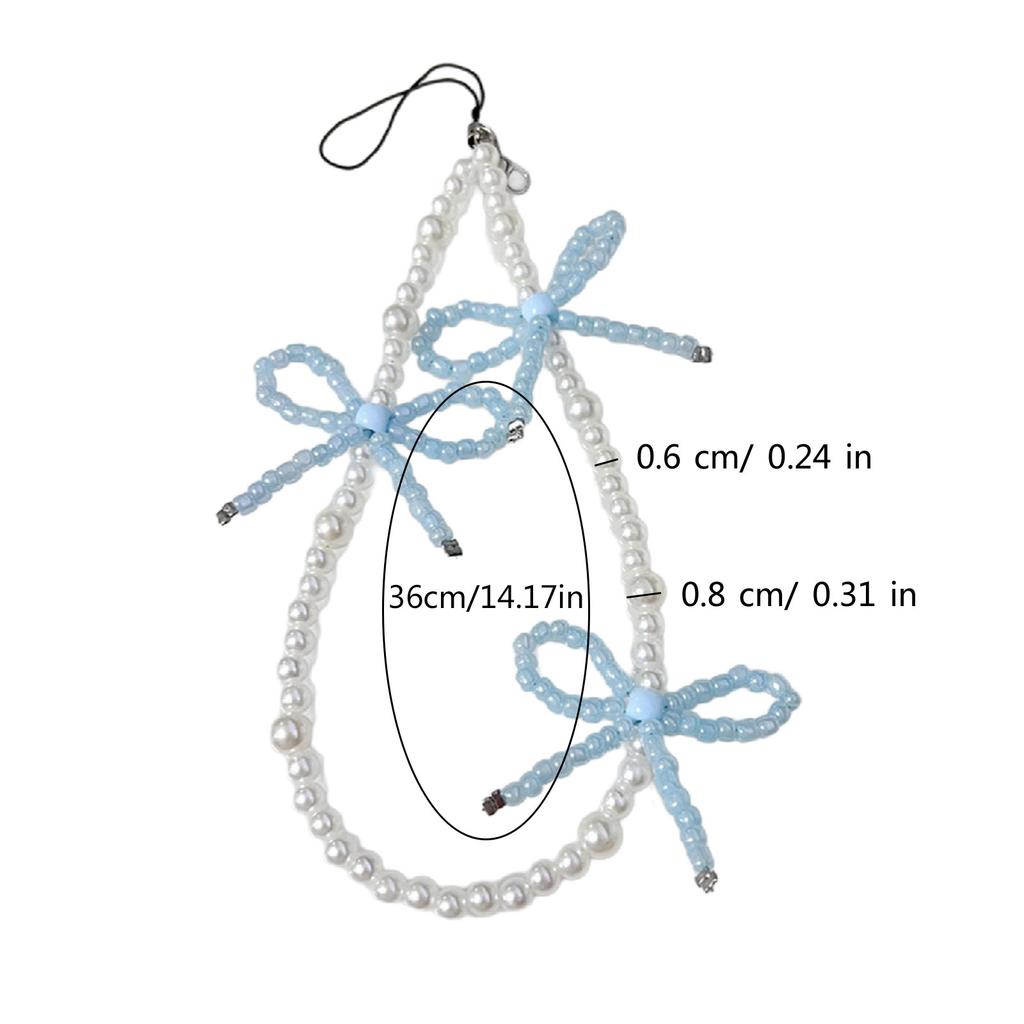 Acryllegierung Perlen Schmetterling Mobile Anhänger Blickfang Schleife Schlüsselanhänger Bunte Handy Dangler Ornament für Frauen