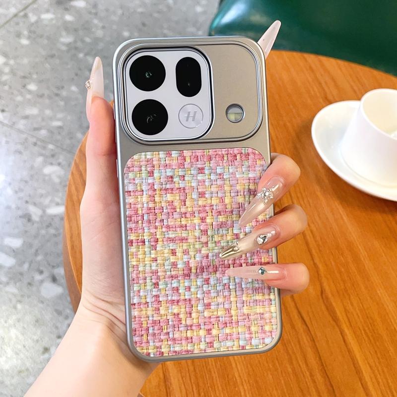 Braided Galvanic Silver Frame Phone Case For Oppo Find X9 Ultra and Oppo Find x9s Pro Slim Hard Camera Lens Protection Cover