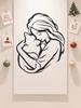 Whimsical Cat Hugging Metal Wall Art - Exquisite Silhouette, Easy Hang, Perfect Gift for Cat Lovers
