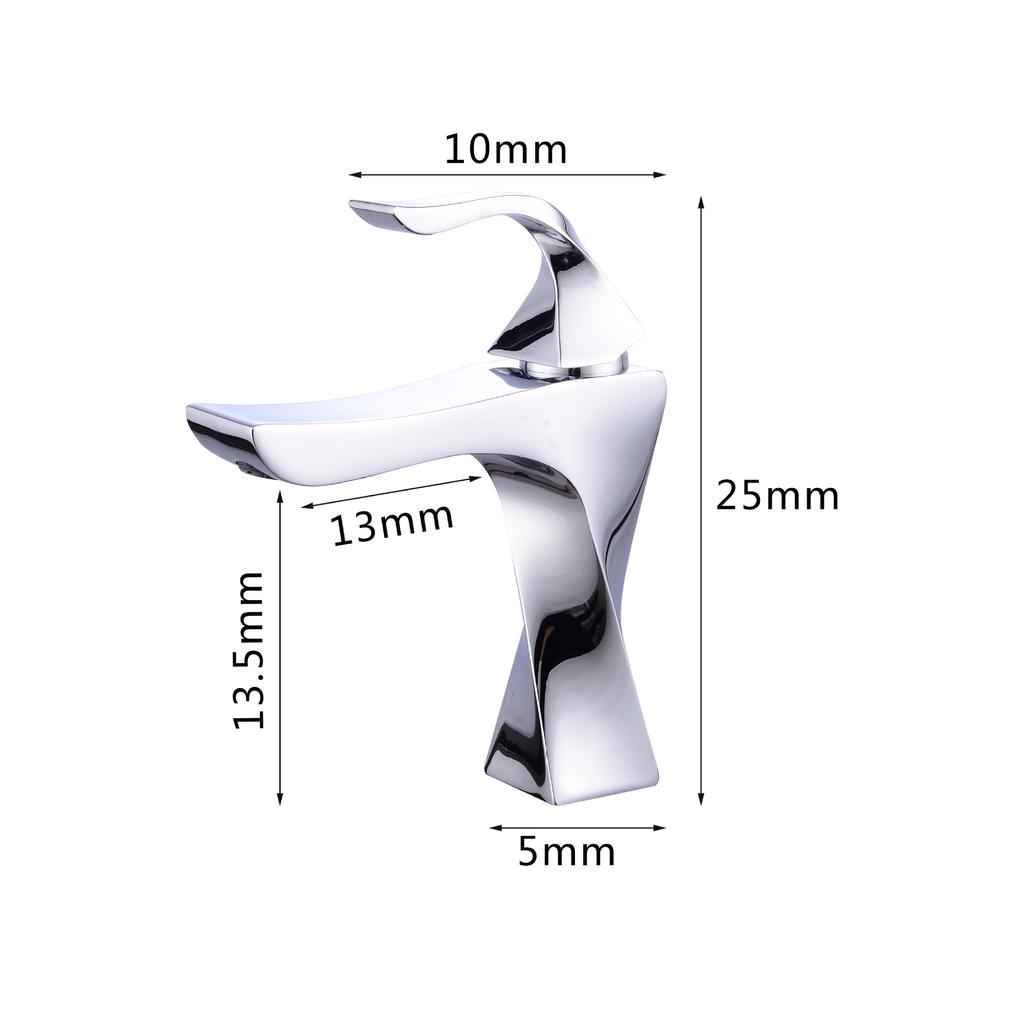 New Bathroom Basin Faucet Deck Mounted Black Chrome Gold Luxury Sink Tap Single Hole Water Tap Hot and Cold Basin Mixer Brushed