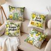 1/4 Stück Zitrone Garten Pflanzen Kissen Kissenbezug Polyester Kissenbezug Überwurf Kissenbezug Zuhause Auto Sofa Dekor