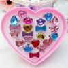 1 BOX Fancy Adjustable Gem Rings Princess Party Favors Kids Girls Gifts Action Figure Toy