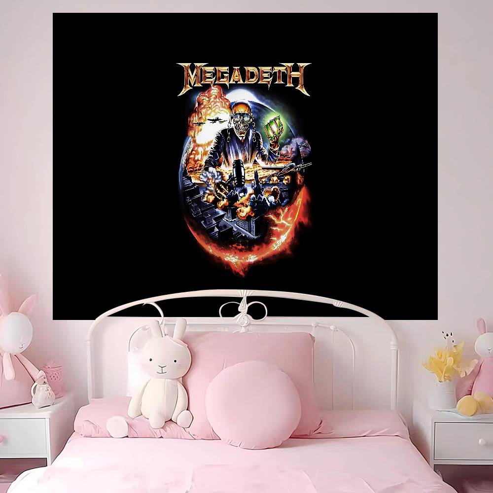 

Rock Band Megadeths Hippie Wall Hanging Tapestries Bohemian Wall Tapestries Mandala INS Home Decor 74x94cm(29x37in)