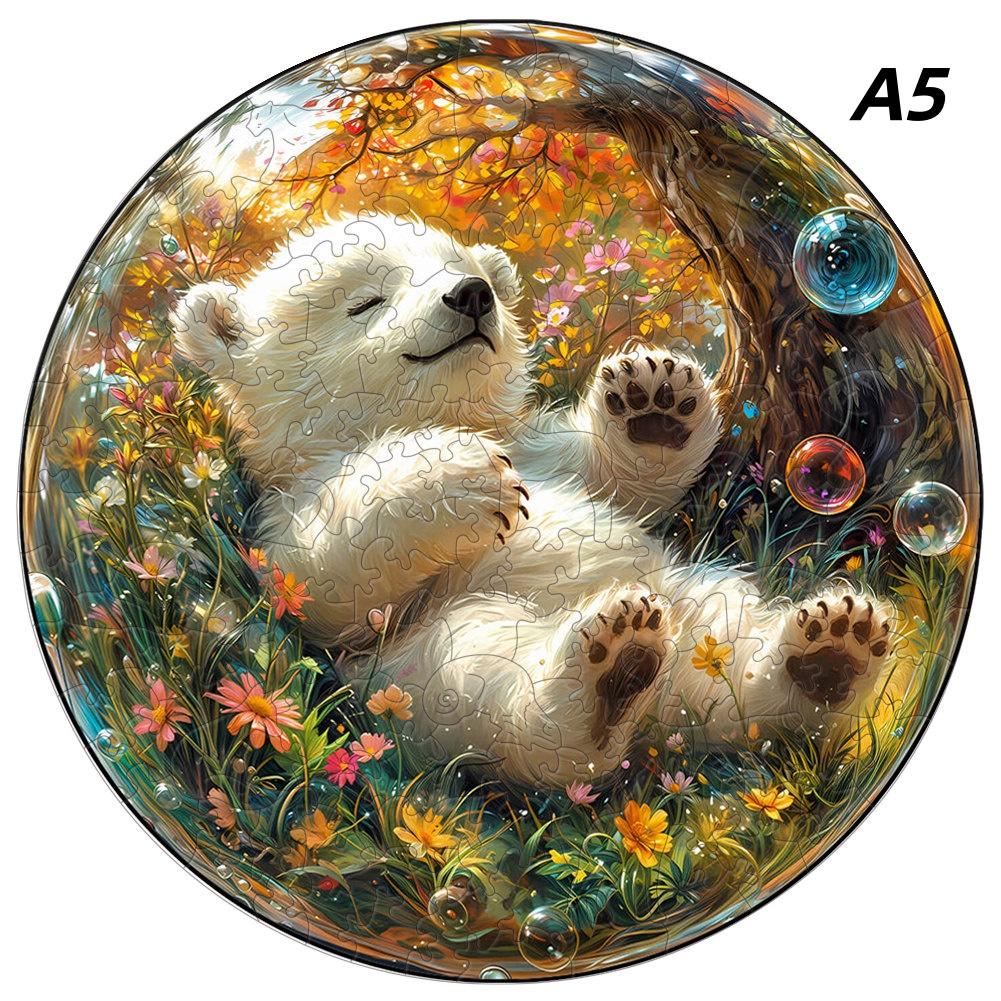 Non-Toxic Aurora Christmas Eve Wooden Jigsaw Puzzle Wood Jigsaw For Adult Kids Round Landscape Exclusive Design Festival Gift Toys