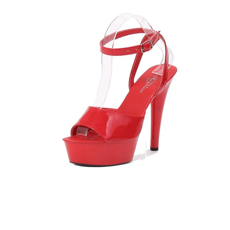 Fashion 2025 Spring Women Clear Heels Sexy Platform Sandals Slipper 13xm 15cm 20cm Girls Shoe for Party Club Drop Sale