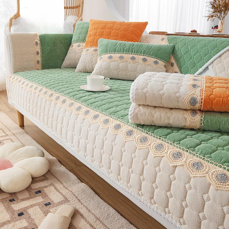 

Новая универсальная подушка для дивана Corduroy Four Seasons, нескользящая, устойчивая к царапинам, простая модная подушка для дивана, покрывало для полотенца 70*70cm