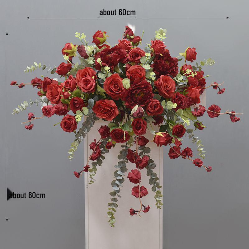 Luxury Business Podium Stand with Artificial Flower Decoration: Perfect for Speeches or Kindergarten Events