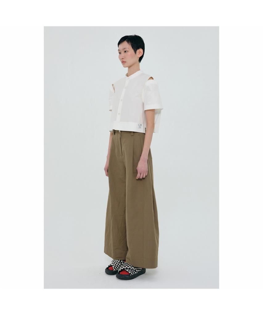 RECODE Linen Wide Pants_Rqpam24579Khx