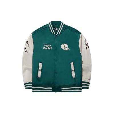 New Era SS24 Letter Pattern Embroidered Color Block Single-Breasted Baseball Jacket Unisex Jackets 14187474