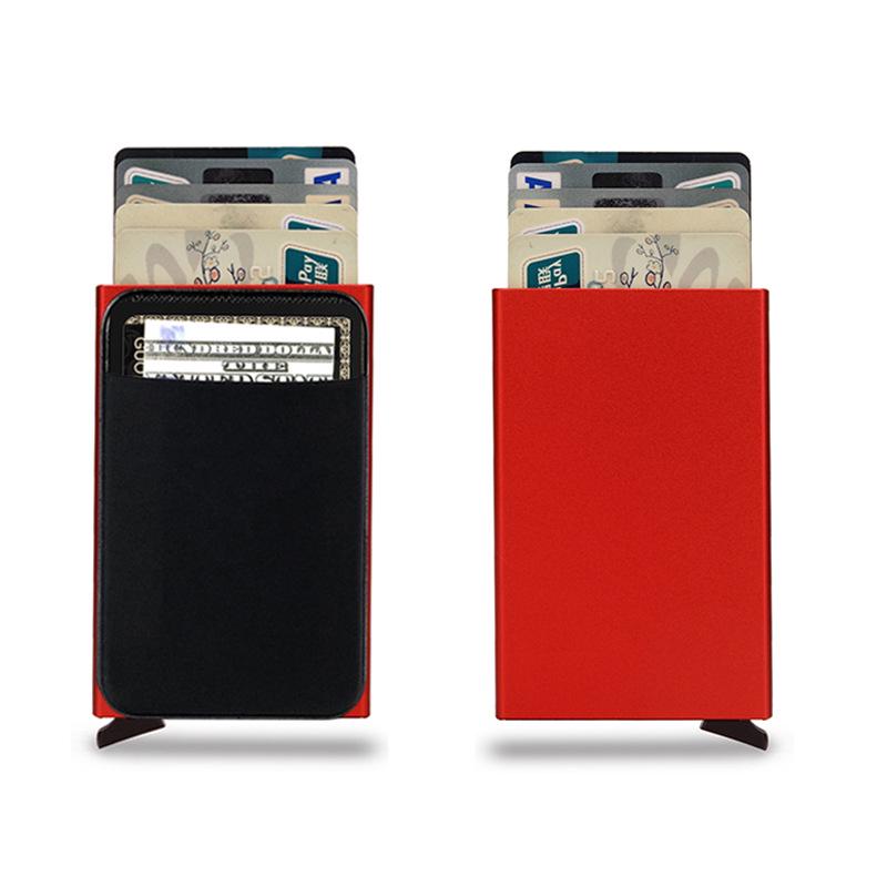 Men's RFID Metal Card Holder Wallet with Money Clip - Anti-Demagnetization, Multifunctional Design