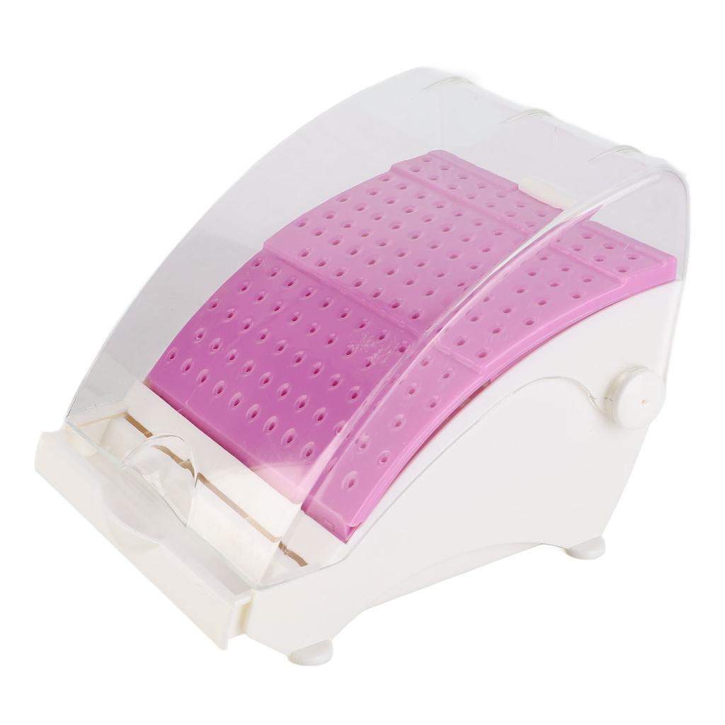 Dental Bur Cleaning Box 142 Holes High Low Speed Dustproof Environmentally Friendly Dental Bur Holder (Violet)