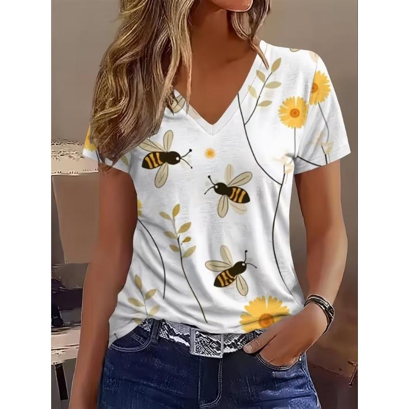 Summer women's T-shirt, outdoor retro-style clothing