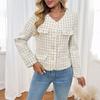 2025 New Autumn and Winter Women's Clothing Simple and Versatile Elegant Commuting Fashion Button Cardigan Jacket