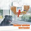 Clear Window Birds Feeder with Suction Cup Bird Feeding Trays Bird Food Container  Parrot Parakeet