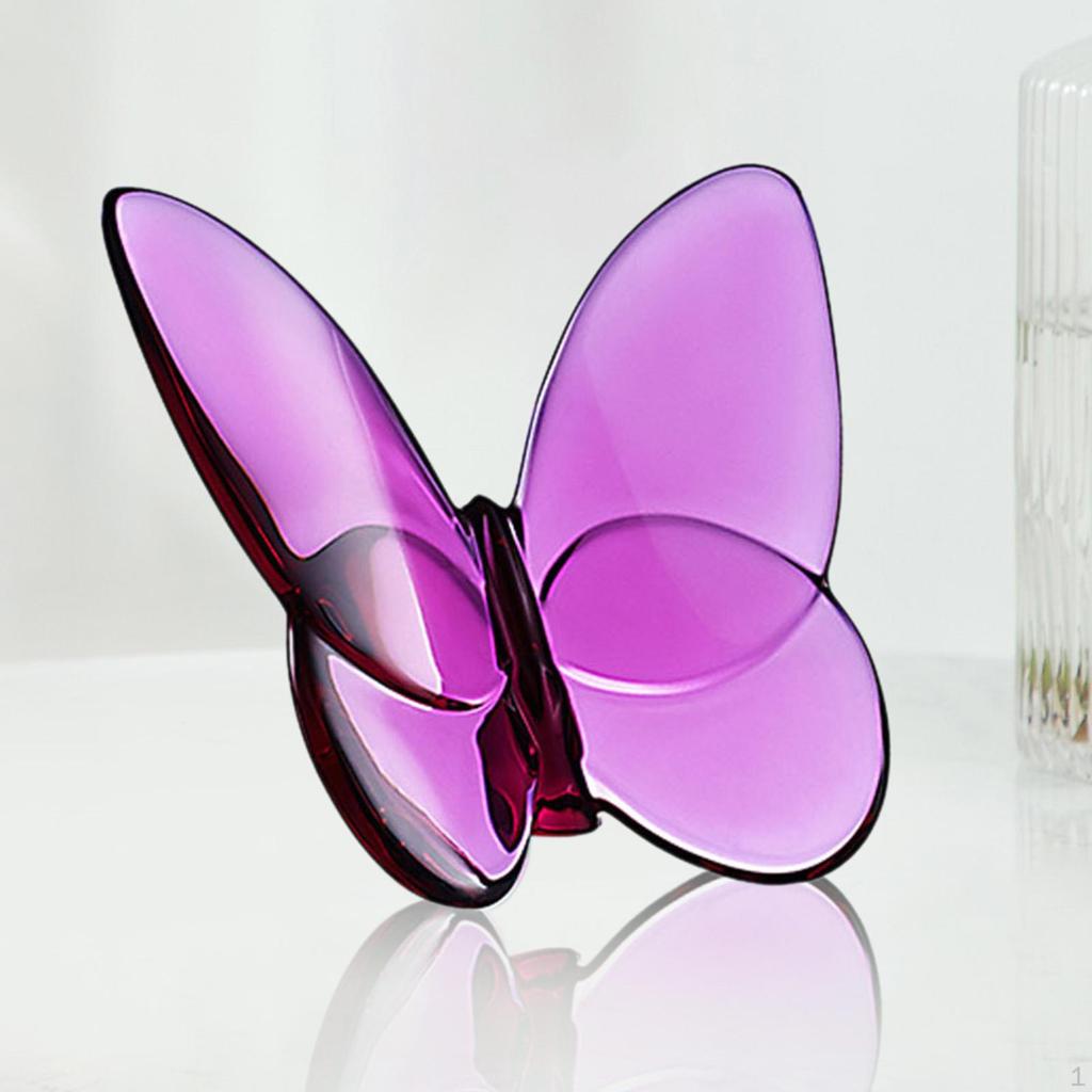 Crystal Butterfly Figurine Flying for Cabinet Office Desk