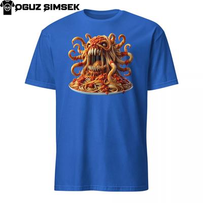 Unisex Monster Spaghetti T-Shirt Mens Womens Tees Top | Softstyle Gildan 64000 | Fun Food Graphic
