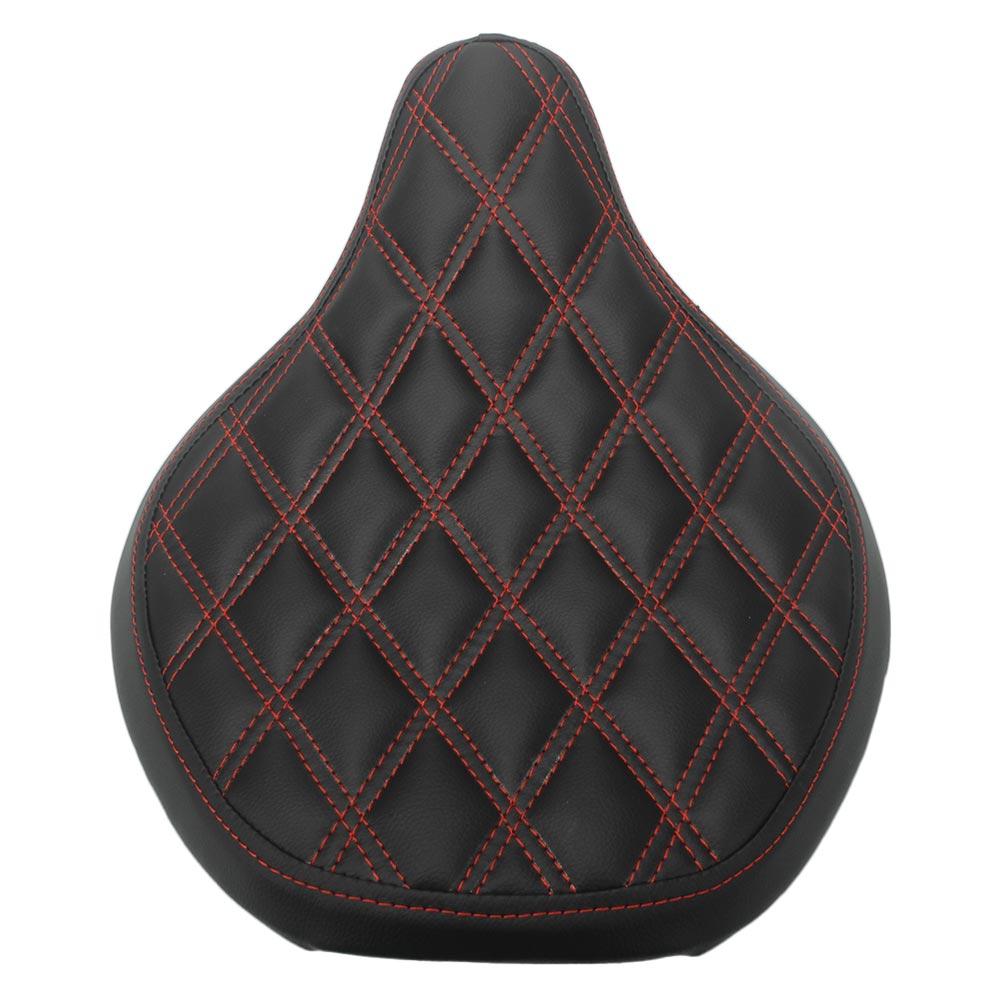 Motorcycle Accessories Black Red Front Driver Solo Seat Vintage Thicken Seat Cover Cushion For Triumph Bonneville Bobber 2017-up