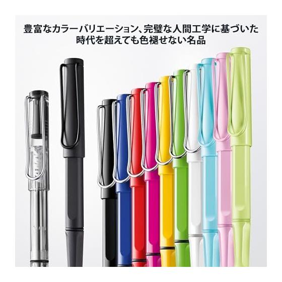 LAMY safari Shiny Black Rollerball Pen, Black, Ergonomic Grip, Medium Line Width, Comfortable for Long Writing, Durable ASA Plastic, Rollerball,