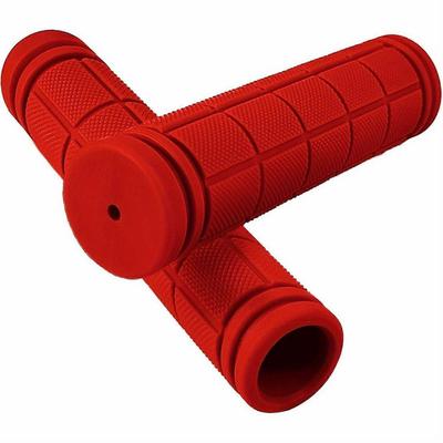 Ergonomic Textured Rubber Bike Grips, 2 Pcs 22mm Diameter Non-Slip Handlebar Grips for Mountain Bike Scooter, Comfortable Riding Less
