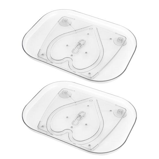 Вращающийся органайзер для холодильника Прямоугольный вращающийся поднос-органайзер для напитков для кухонной столешницы шкафа кладовой хранения в холодильнике 2pcs 1670₽