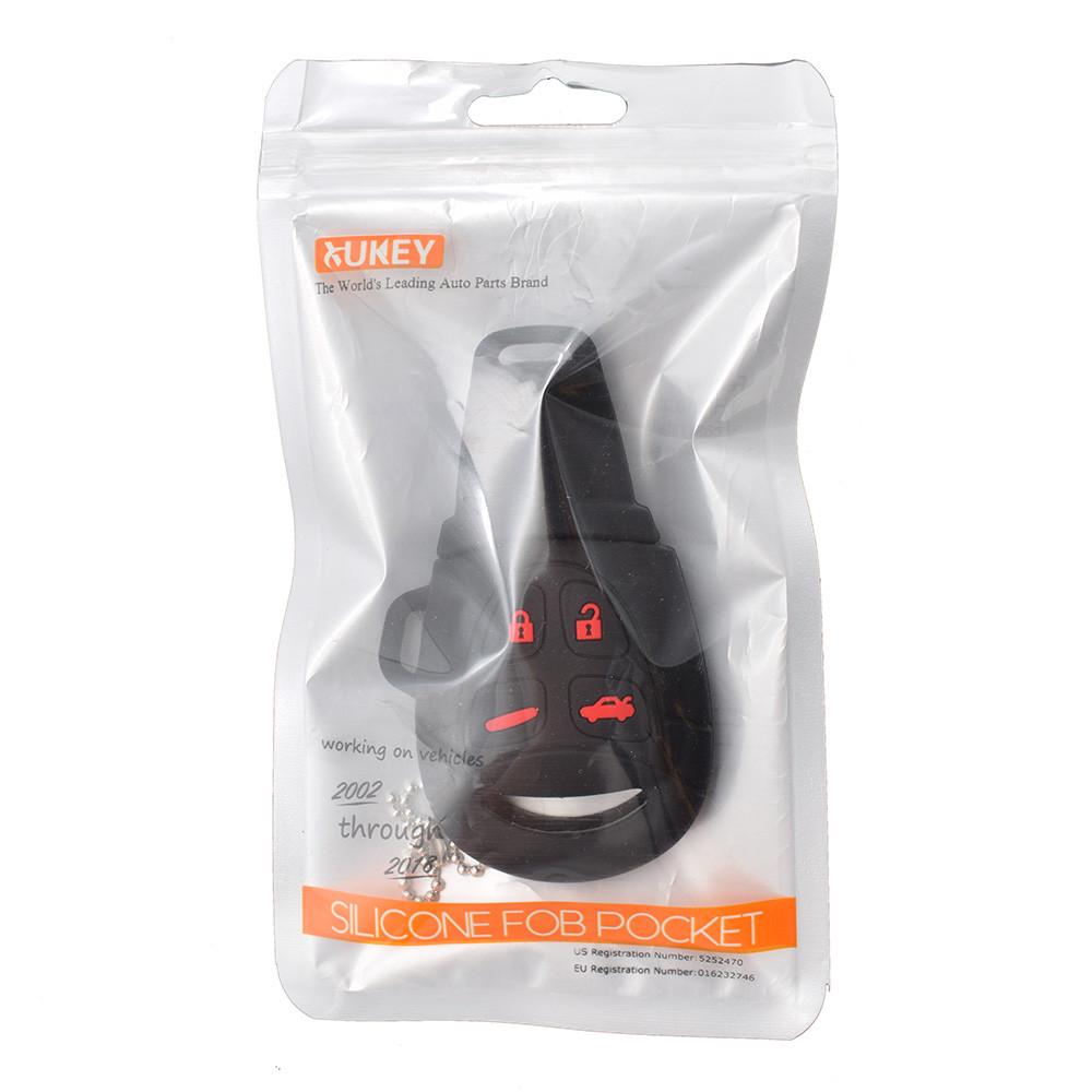 Custodia Chiave Auto Saab 93 95 - Guscio Sostitutivo Nero 4 Pulsanti - Telecomando ABS
