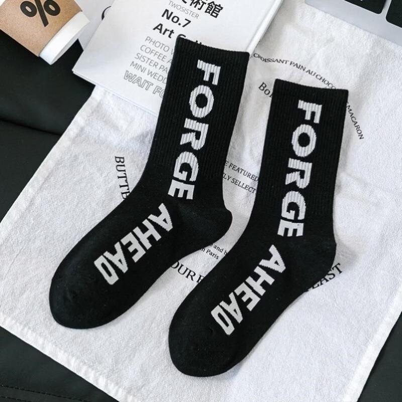 Women s Mid-Calf Letter Socks, 5-Pack