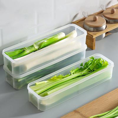 Luftdichte Kunststoff-Lebensmittelbehälter mit Deckel für Küchen-Vorratskammer-Organizer Lange rechteckige Box für Müsli, Pasta, Gemüse